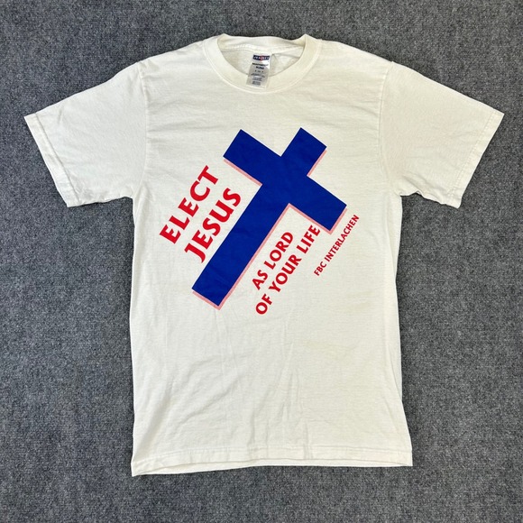 Jerzees Other - Jerzees Elect Jesus As Lord Of Your Life Graphic T-Shirt White Small Heavyweight